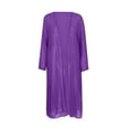 thumbnail image 4 of SMihono Robe d'Été pour Femmes Grande Taille Robe Décontractée à Imprimé Floral Col Rond Sans Manches Ensemble Deux Pièces en Chiffon Uni, 4 of 5