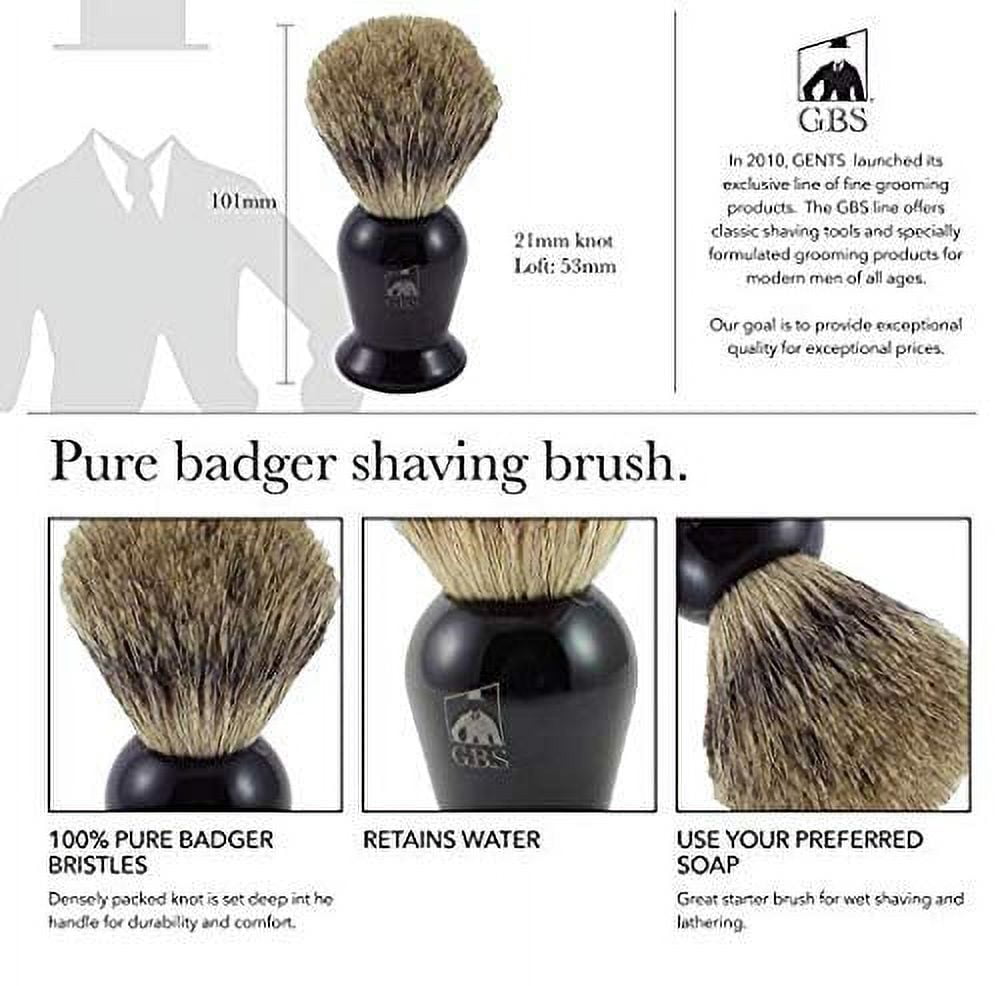 GBS Men’s Grooming Set Contain 5 Blade Razor old Fashioned for Modern Men Color Black