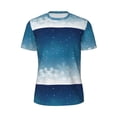 thumbnail image 5 of Wukai Christmas Snowflakes Print Men's Short-Sleeved Mesh T-Shirt,Quick-Dry Short Sleeve Workout T-Shirt-, 5 of 8