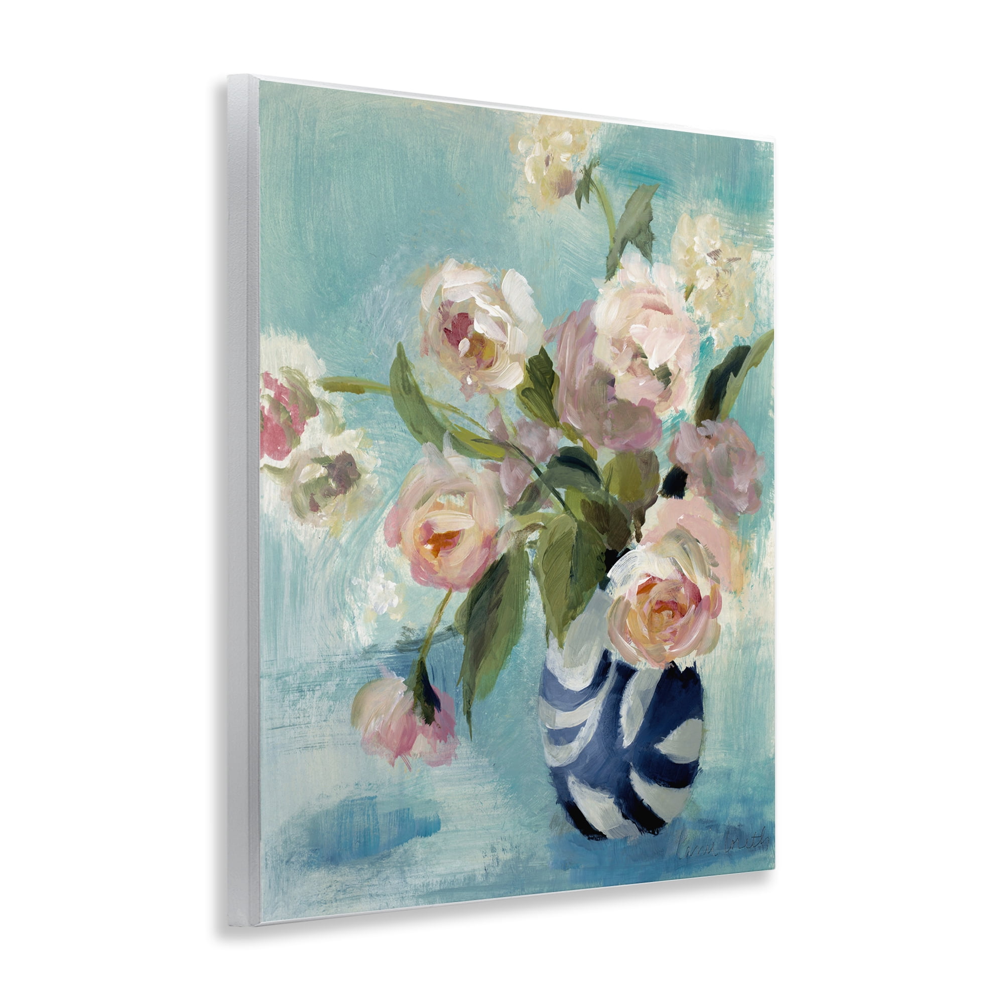 Stupell Industries Carefree Rose Blooms Botanical & Floral Painting Unframed Art Print Wall Art, 11 x 14