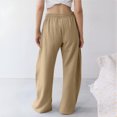 thumbnail image 5 of Womens Wide Leg Sweatpants Casual High Waist Baggy Jogger Pants with Pockets Loose Fit Lounge Trousers for Workout Travel Running Hiking Daily Wear Khaki, 5 of 6