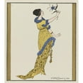 thumbnail image 2 of H. Robert Dammy 15x16 Gold Ornate Wood Frame and Double Matted Museum Art Print Titled - The Wonderful Flower; Doucet Evening Dress (1914), 2 of 4