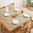 thumbnail image 3 of Placemats Set of 6 Leather Placemats for Kitchen Table Decor Washable Heat Resistant Table Place Mats Light Green 16.9x11.8inch, 3 of 6