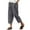 Dark Gray, variant on XFLWAM Fashion Women Summer Comfortable Pocket Pants Casual Button Solid Capris Pant