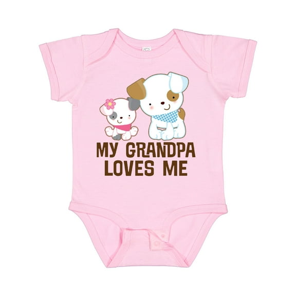 Inktastic My Grandpa Loves Me Girls Girls Baby Bodysuit