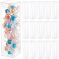 thumbnail image 1 of 20 cajas de regalo transparentes con película rectangular de PVC transparente, 3,8 x 3,8 x 15 cm, para bodas, fiestas, dulces y cupcakes., 1 of 7