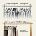 thumbnail image 3 of Utopia Home Premium Velvet Black Hangers for Suits, Coats & Shirts - 50 pack | Non-Slip Surface, Heavy Duty Strength, Rotating Hook with Tie-Bar, 3 of 8