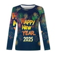 thumbnail image 4 of Awdenio Spring Winter Hoodie for Women Fashion 2025 Happy New Year Print Crewneck Long Sleeve Loose Sweatshirt Capless Tops, 4 of 4