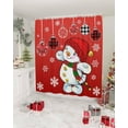 thumbnail image 5 of Christmas Shower Curtain Winter Snowman Shower Curtains for Bathroom Decor Xmas Christmas Balls Snowflake for Christmas Decoration Bath Curtains Sets with Hooks Waterproof 72" W x 84" L, 5 of 6