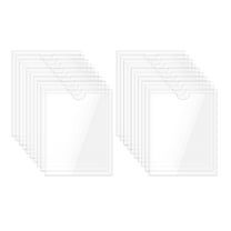 Uxcell 50Pcs Self Adhesive Index Card Pockets with Top Open for Loading, 3.9 x 3.1 Inch Clear Index Card Label Holder Photo Sleeves for Office Home Library Card Storage Bin