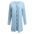 thumbnail image 5 of Hessimy Womens Oversized Cardigan Sweaters Open Front Chunky Knit Casual Long Lantern Sleeve Fall Sweater Coats(Sky Blue,XL), 5 of 5