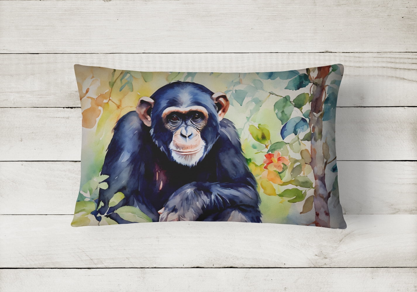 Chimpanzee Throw Pillow 12 in x 16 in
