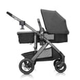 thumbnail image 4 of Sistema de viaje Evenflo Pivot Suite con asiento infantil para automóvil LiteMax con barra antirrebote Devon Grey, 4 of 5