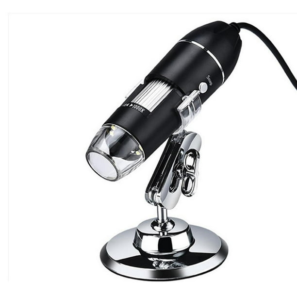 Cámara De Microscopio Digital Usb 1600X Lupa De 8 Led Con Soporte De Metal Vogacara TO005341-00