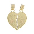 thumbnail image 2 of 14k Tricolor Gold, Sharing Heart Rose & Te Amo Pendant Love Charm 16mm, 2 of 5