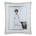 thumbnail image 1 of Silver Plated Metal Picture Frame Creative Resin Photo Frame with Rose Decors(White/10 Inch), 1 of 8