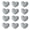 White, variant on 12pcs Tennis Racquet Dampeners Heart Shape String Dampener Silicone Tennis Racket Damper Absorber Tennis Dampener