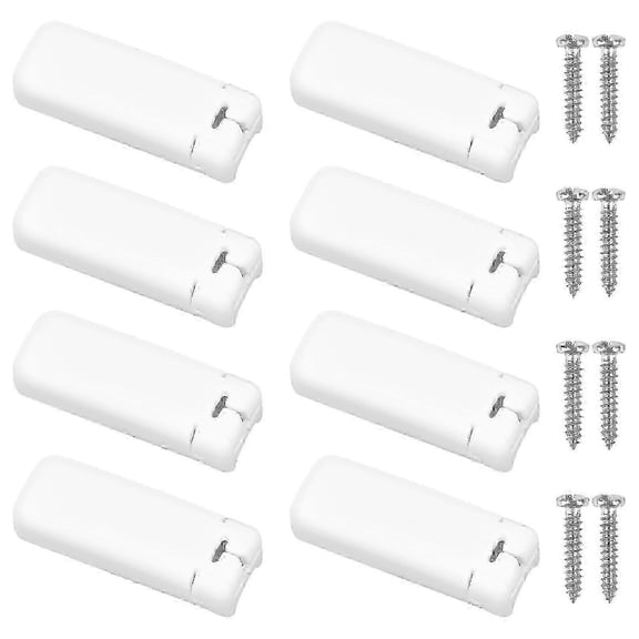 8 Pack Pleated Replacement Parts with Clamping Brackets & Shoes for Tensioned Pleated Blinds Adhesive Backing