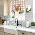thumbnail image 5 of Brown Easter Tie Up Curtains for Windows, Adjustable Balloon Window Shades, Spring Watercolor Bunny Plaid Checkered Kitchen Window Treatments Adjustable Roll Up Curtain for Basement/Nursery 52"x45", 5 of 8