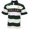 thumbnail image 1 of SURJDE Ireland Bottle/White/Gold Striped Short Sleeve Rugby Shirt, 1 of 1