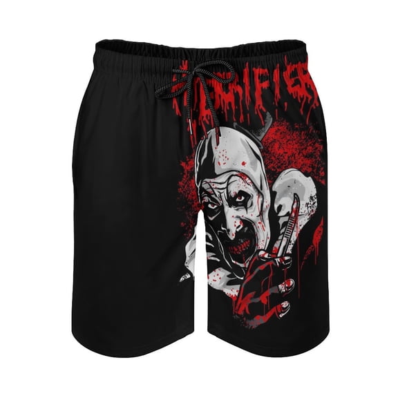 Terrifier 2 Men's Beach Shorts Swim Trunks Quick Dry Casual Polyester Swim Shorts with Pockets S