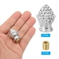 thumbnail image 3 of Uxcell 30 x 20mm  Lamp Finials Caps Knob, Solid Lamp Shade Top Decoration Screw Cap Nuts, Silver Tone 2 Set, 3 of 7