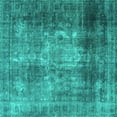 thumbnail image 1 of Ahgly Company Machine Washable Indoor Square Persian Turquoise Blue Traditional Area Rugs, 7' Square, 1 of 4