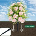 thumbnail image 5 of HengDidi Rose Themed Fake Flower Floor Insert with Ground Stake, Realistic Floral Garden Decor Artificial Plant for Home Yard Campus Decor, Easy Assembly Outdoor Flower Arrangement, 5 of 6