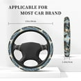 thumbnail image 3 of Cauagu Abstract Sea Turtle Print Car Steering Wheel Cover - Universal Car Accessory for Diverse Cars for Steering Wheel with a Diameter of 14.5"-15", 3 of 7