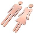 thumbnail image 3 of 2 letreros de baño de acero inoxidable para hombres y mujeres., 3 of 7