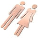 thumbnail image 3 of 2 letreros de baño de acero inoxidable para hombres y mujeres., 3 of 7
