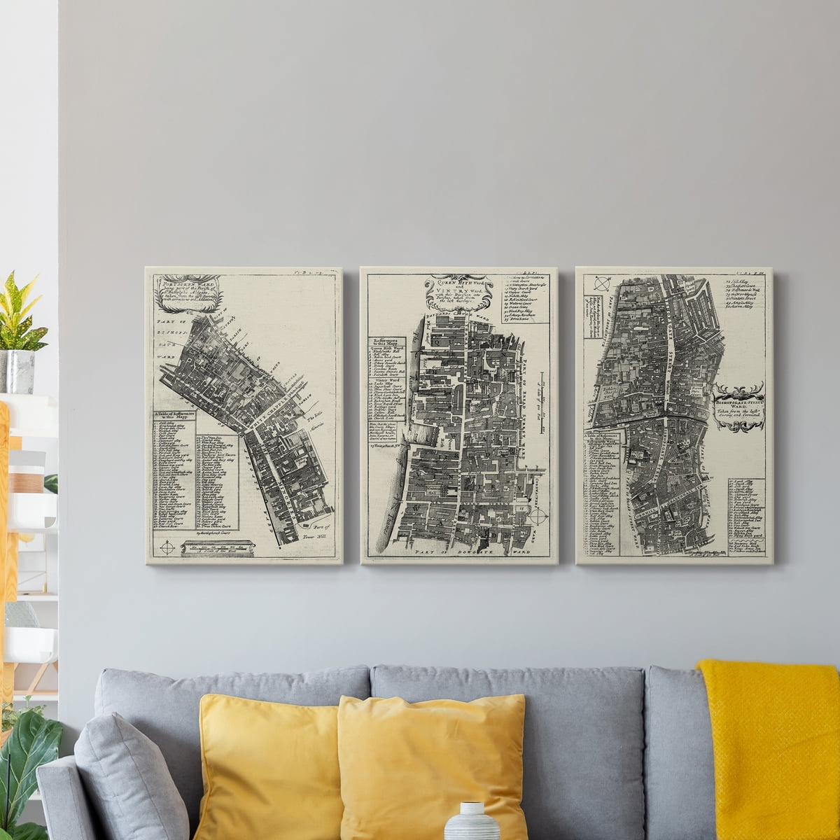Quays of London III Premium Gallery Wrapped Canvas - Ready to Hang - 32 x 48 Each