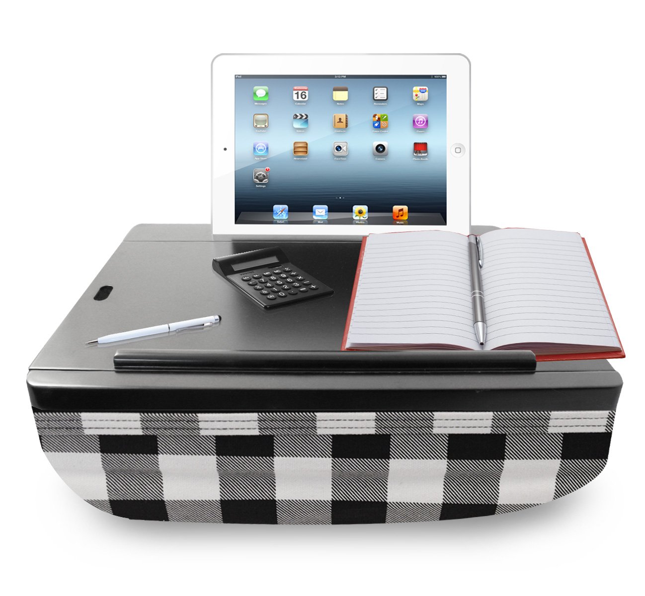 iCozy Portable Lap Desk FOR iPad Tablets Computers Black Flannel
