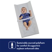 Kolcraft Waterproof Easy-Clean Contoured Diaper Changing Pad, White