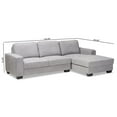 thumbnail image 5 of Baxton Studio Light Grey Fabric Upholstered Sectional Sofa with Right Facing Chaise, 5 of 8