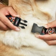 thumbnail image 2 of Thaneeya McArdle Pet Collar, Dog Collar Plastic Buckle, Tranquility Beats Calaveras Floral Equalizer Black Multi, 16 to 23 Inches 1.5 Inch Wide, 2 of 6