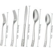 KOOMADE Stainless Steel 20-Piece Flatware Set for 4, Dishwasher Safe Silverware