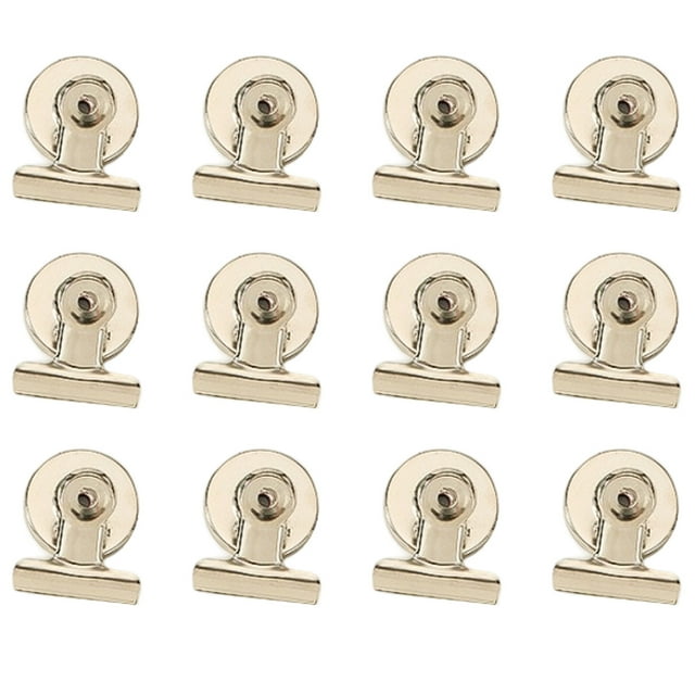12 pack Fridge Magnets Refrigerator Magnets Magnetic Clips Heavy Duty Detailed List Display Paper Fasteners on Home& Office& Teaching