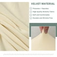 thumbnail image 3 of DONGPAI Stretch Velvet Couch Cushion Covers for Sectional Sofa L Shape, Sofa Couch Soft Seat Slipcover, Cream(for 3 Cushions,1 Piece), 3 of 7