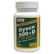 Rugby Oysco 500 + D Calcium Supplement Tablets, 60 Count