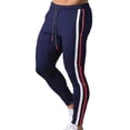 thumbnail image 3 of Mens Joggers Striped Sweatpants Casual Long Pants Fitness Trousers Sportwear, 3 of 9