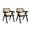 Black, variant on Guyou Rattan Dining Chair Set of 2, Mid-Century Farmhouse Kitchen Chair, Retro Solid Rubber Wood Reading Side Chairs with Woven Back and Seat for Dining Room Living Room Bedroom, Walnut Base