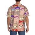 thumbnail image 3 of Sikiie Cute Lamas Men's Wrinkle Free Untucked Cuban Shirt Business Casual Button Down Shirts Short Sleeve ShirtMedium, 3 of 5