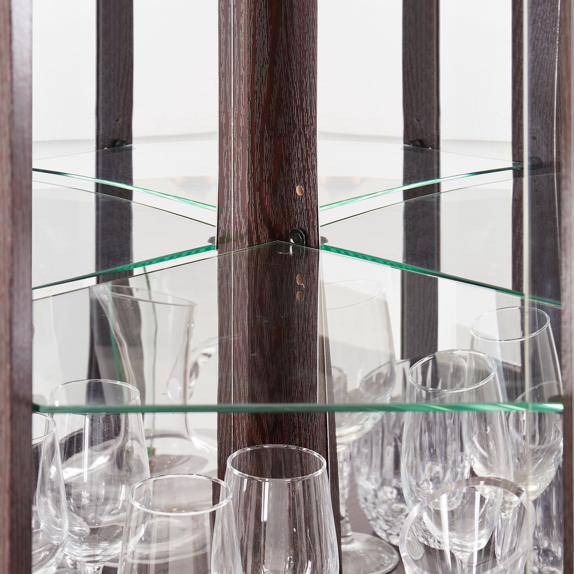 CQSXDA 79” Antique Curio Cabinet Corner Glass Display Storage Cabinet, Wine Storage with Lights