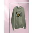 thumbnail image 3 of Leopard Butterfly Quote Hoodie Women -Image by Shutterstock, Female Medium, 3 of 4