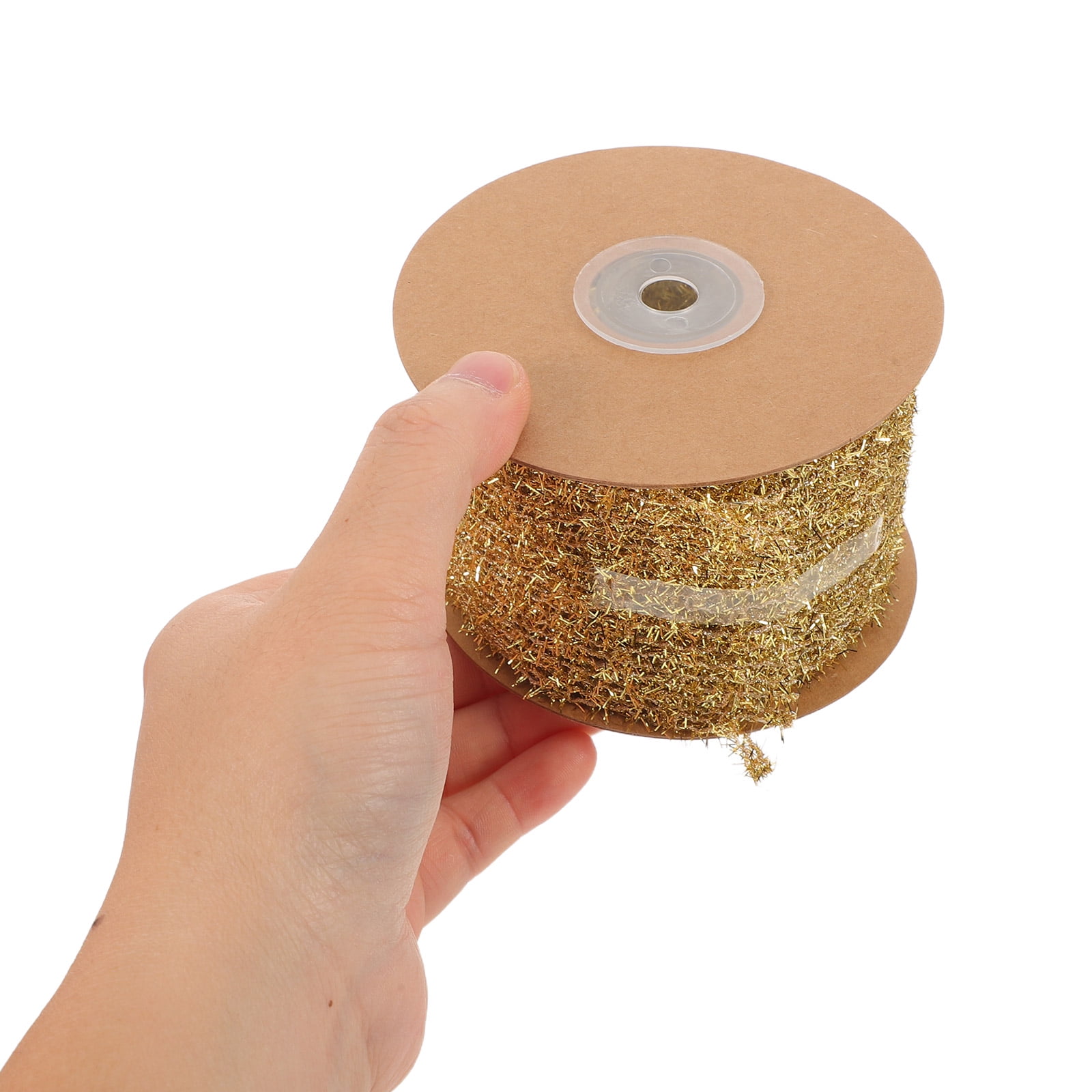 DEEPCRAFF Metallic Mesh Ribbon with Wired Edges for Wedding Decorations, Party Centerpieces, Wrapping and Craft Projects