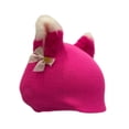 thumbnail image 2 of harper Housse de Casque Imprimé Animal, Bonnet Tricoté, Doux et Respirant, Protection Hivernale, Oreilles Rouges Roses, 2 of 9