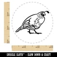 thumbnail image 2 of Plump California Quail Self-Inking Rubber Stamp Ink Stamper - Red Ink - Small 3/4 Inch, 2 of 7