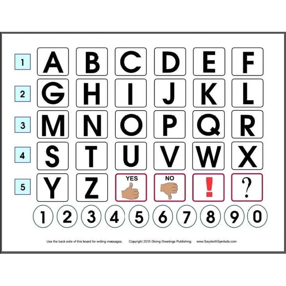Alphabet Letter Spelling Boards, Set of 2  with Marker |  Helps Nonverbal Adult Patient, Seniors Spell Out Needs, Feelings