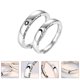 thumbnail image 5 of 2 anillos creativos para parejas, anillos decorativos, diseño abierto, joyería (plata), 5 of 6